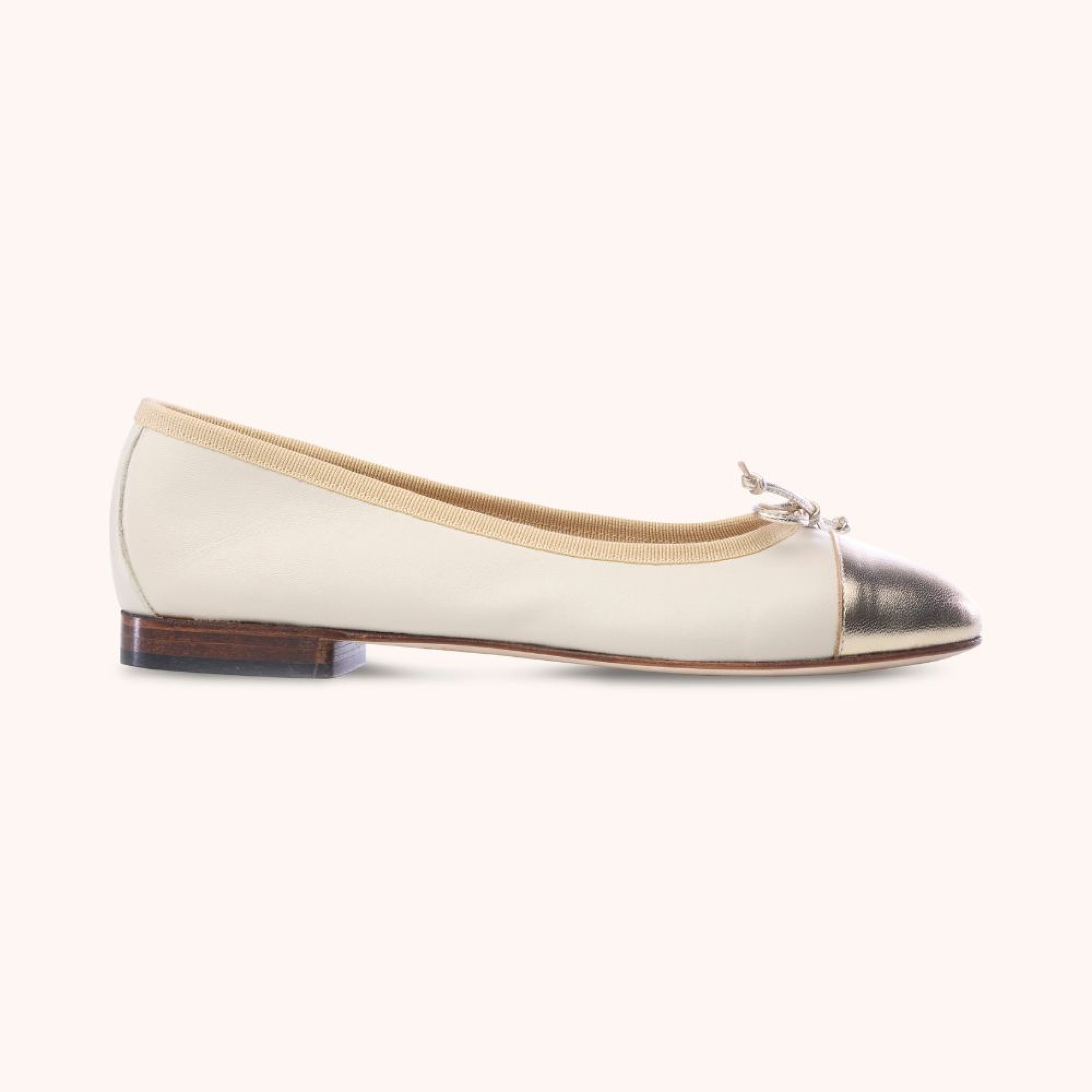 Hardrige - Ballerines - Anna blanc / or - vue 2