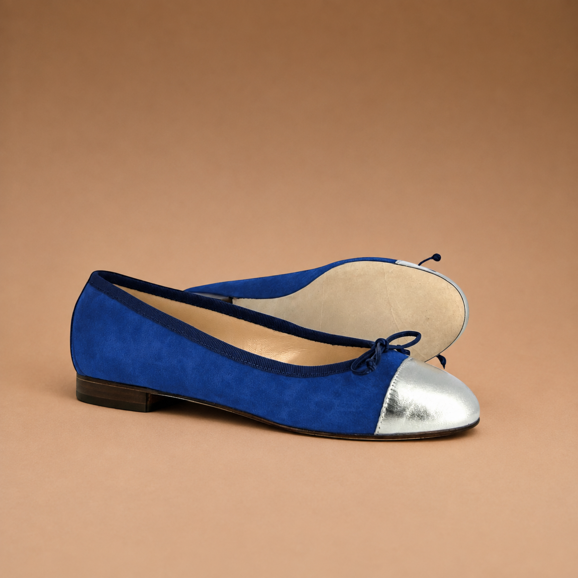 Hardrige - Ballerines - Anna Velours Bleu - vue 2