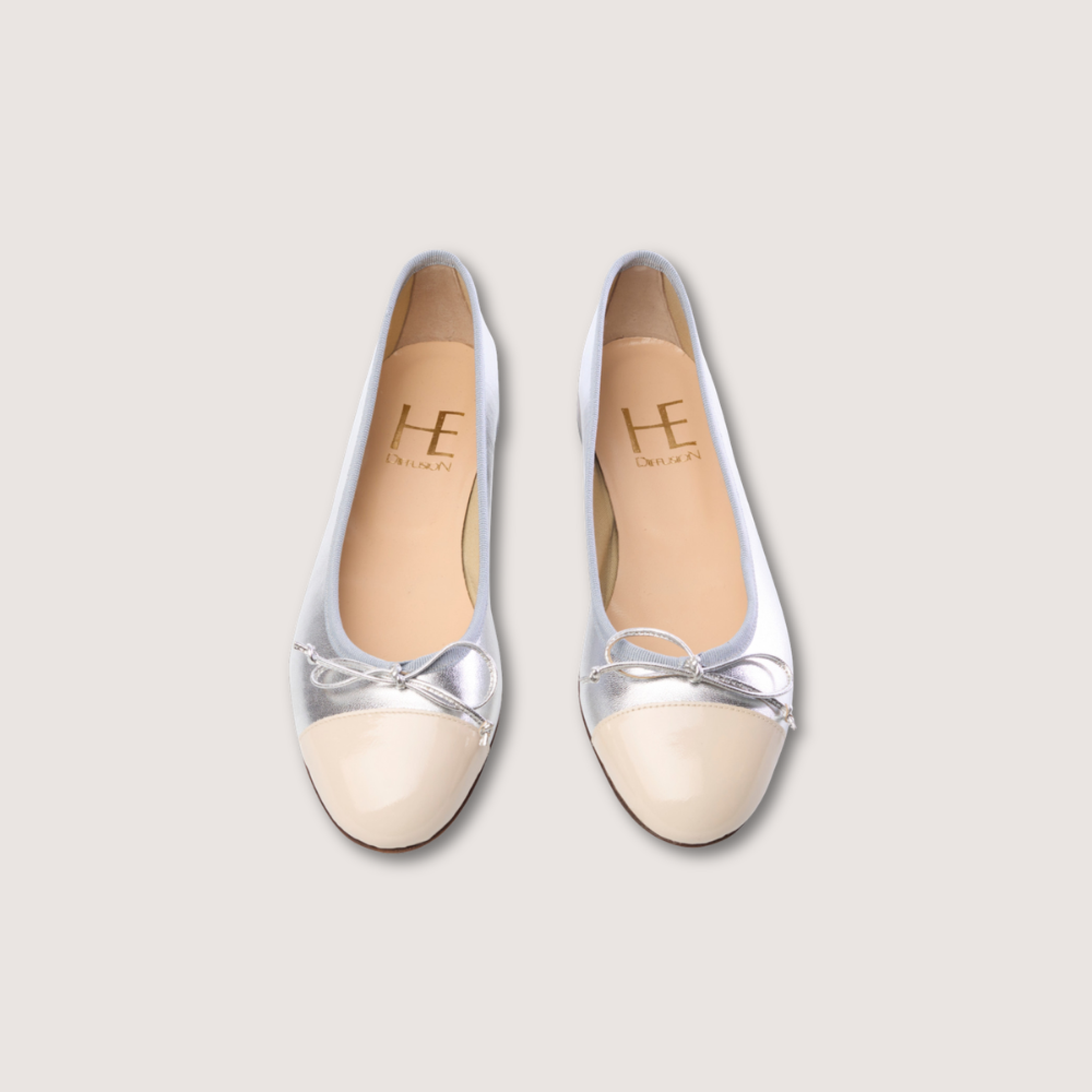 Hardrige - Ballerines - Anna Argent et nude - vue 2