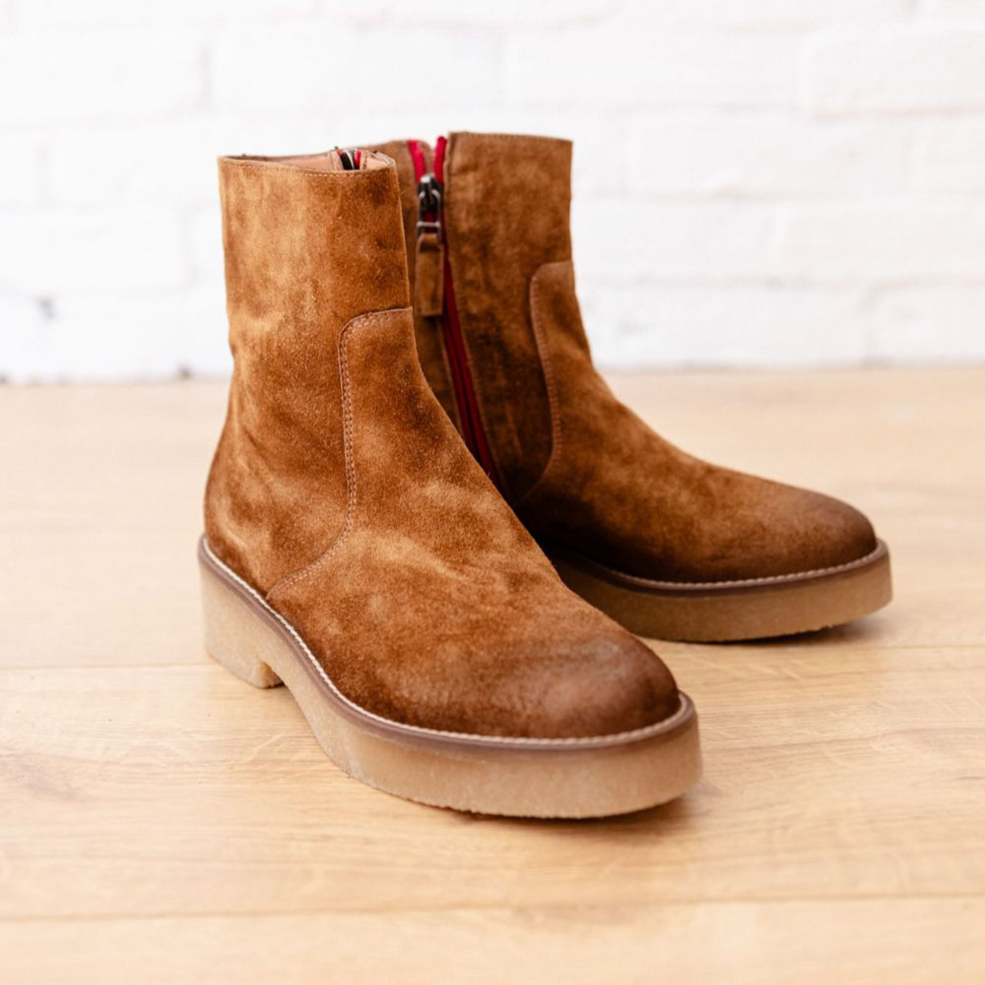 Hardrige - Elia vel tabac - Cascais Suede Taupe - vue 2