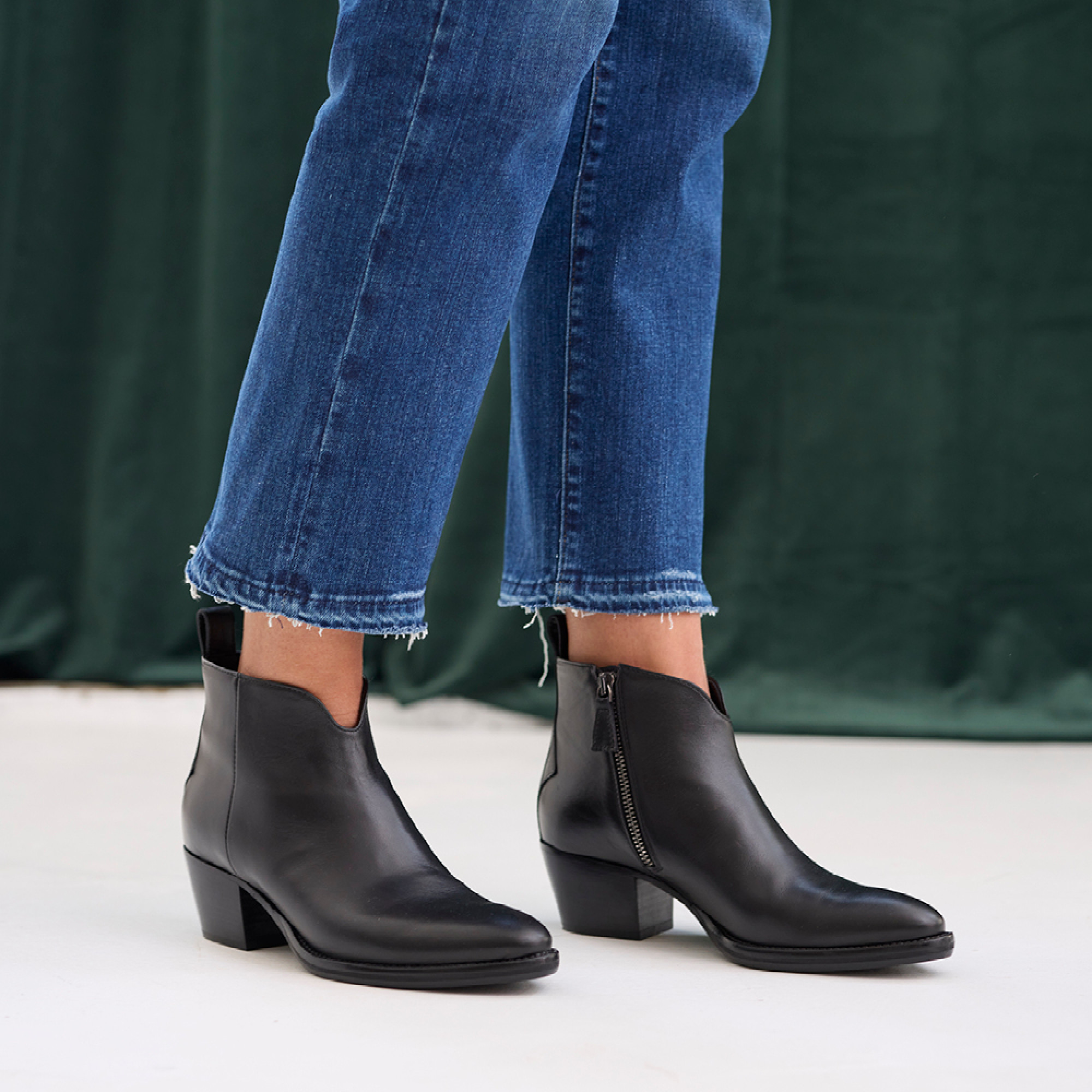 bottines plastique noir