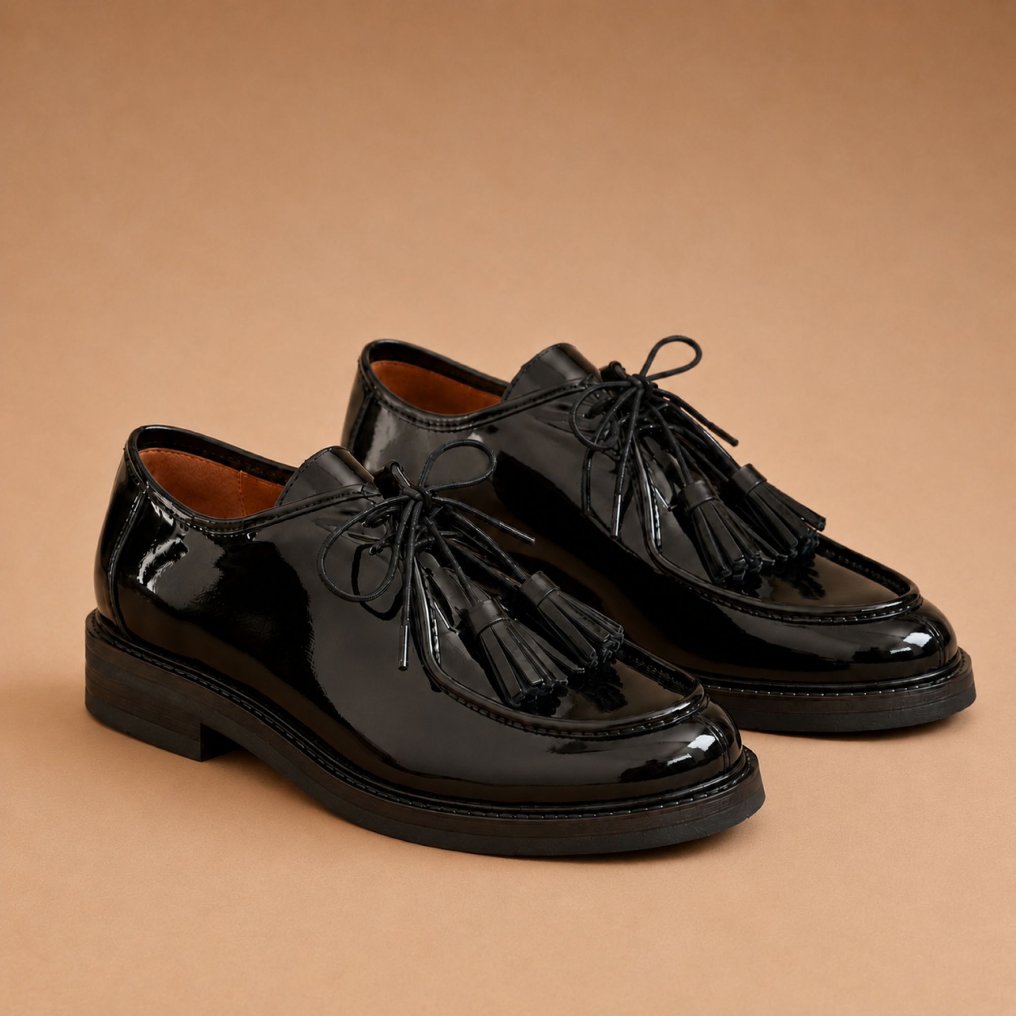 Hardrige - Chaussures derby femme - Chablis vernis noir - vue 2