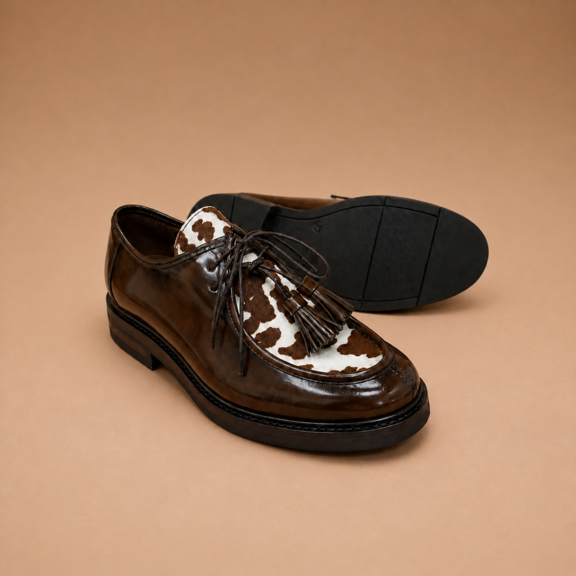 Hardrige - Chaussures derby femme - Chablis bi- matière - vue 2