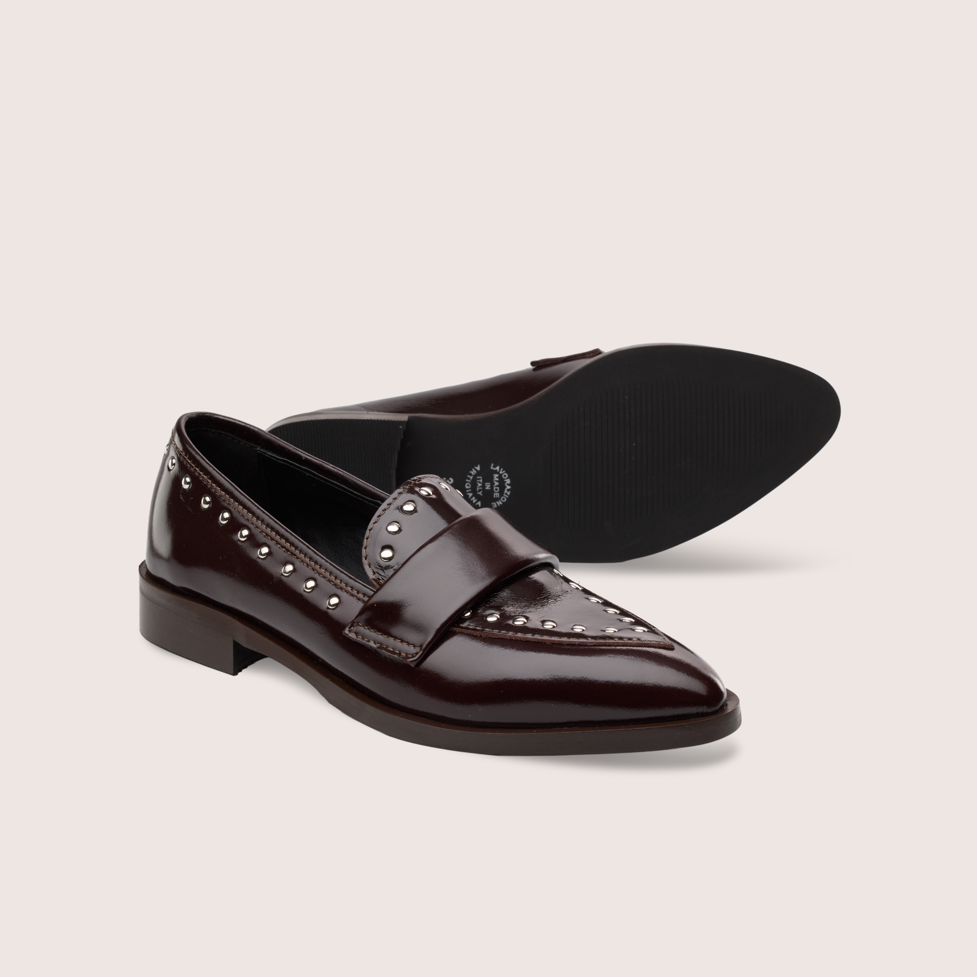 Hardrige - Mocassins - Moda clous chocolat - vue 2