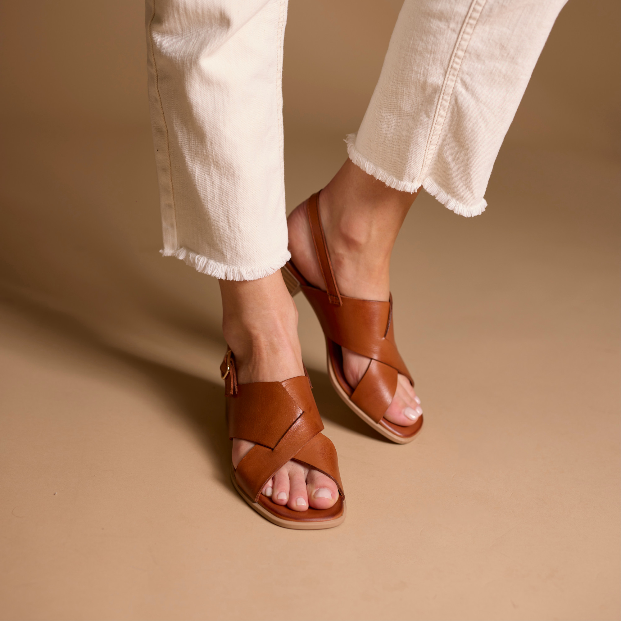 Hardrige - Sandales - Solys camel - vue 2