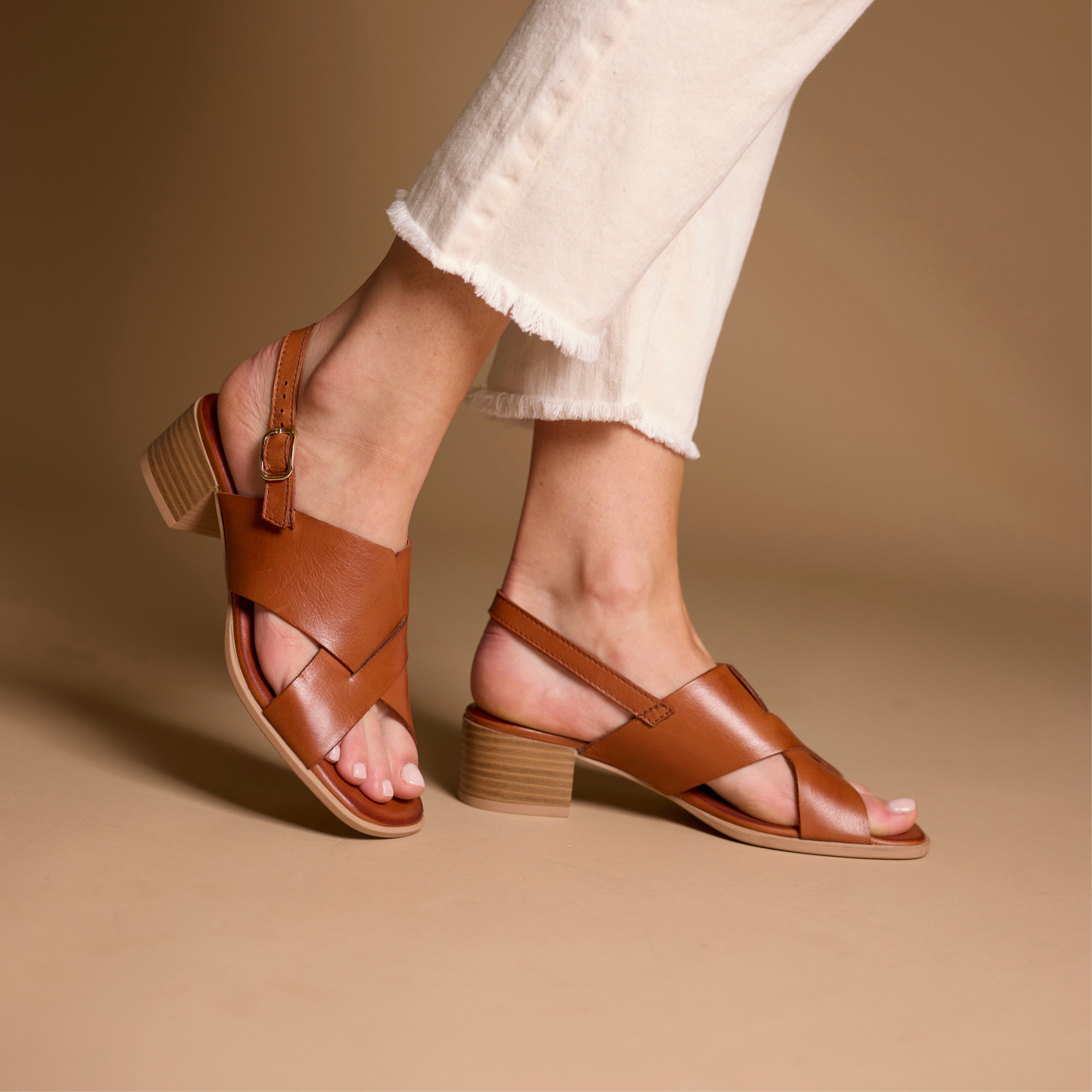 Hardrige - Sandales - Solys camel