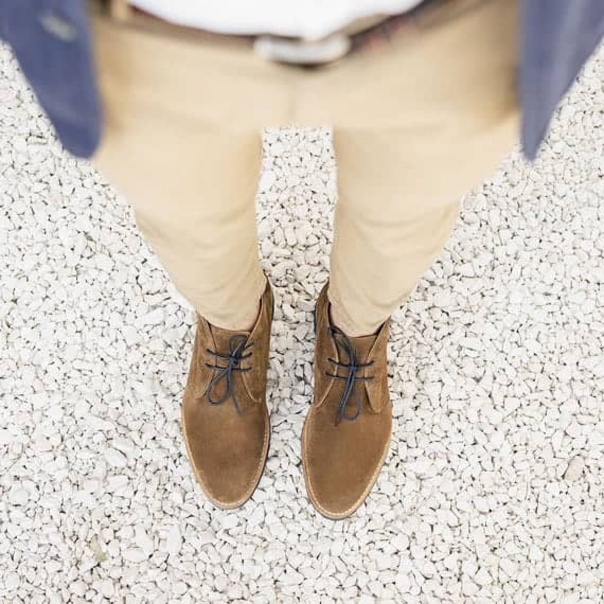 Hardrige, Jerry Velours Taupe & Marine