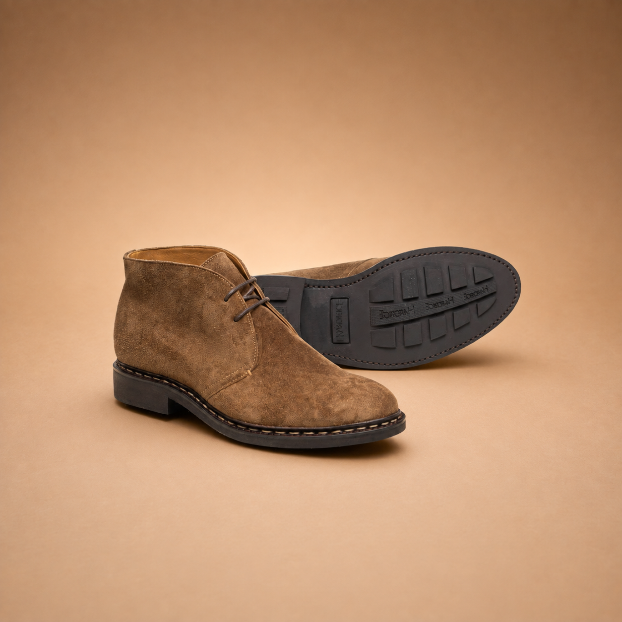 Hardrige - Cousu Goodyear Homme - Jerry Velours Taupe - vue 2