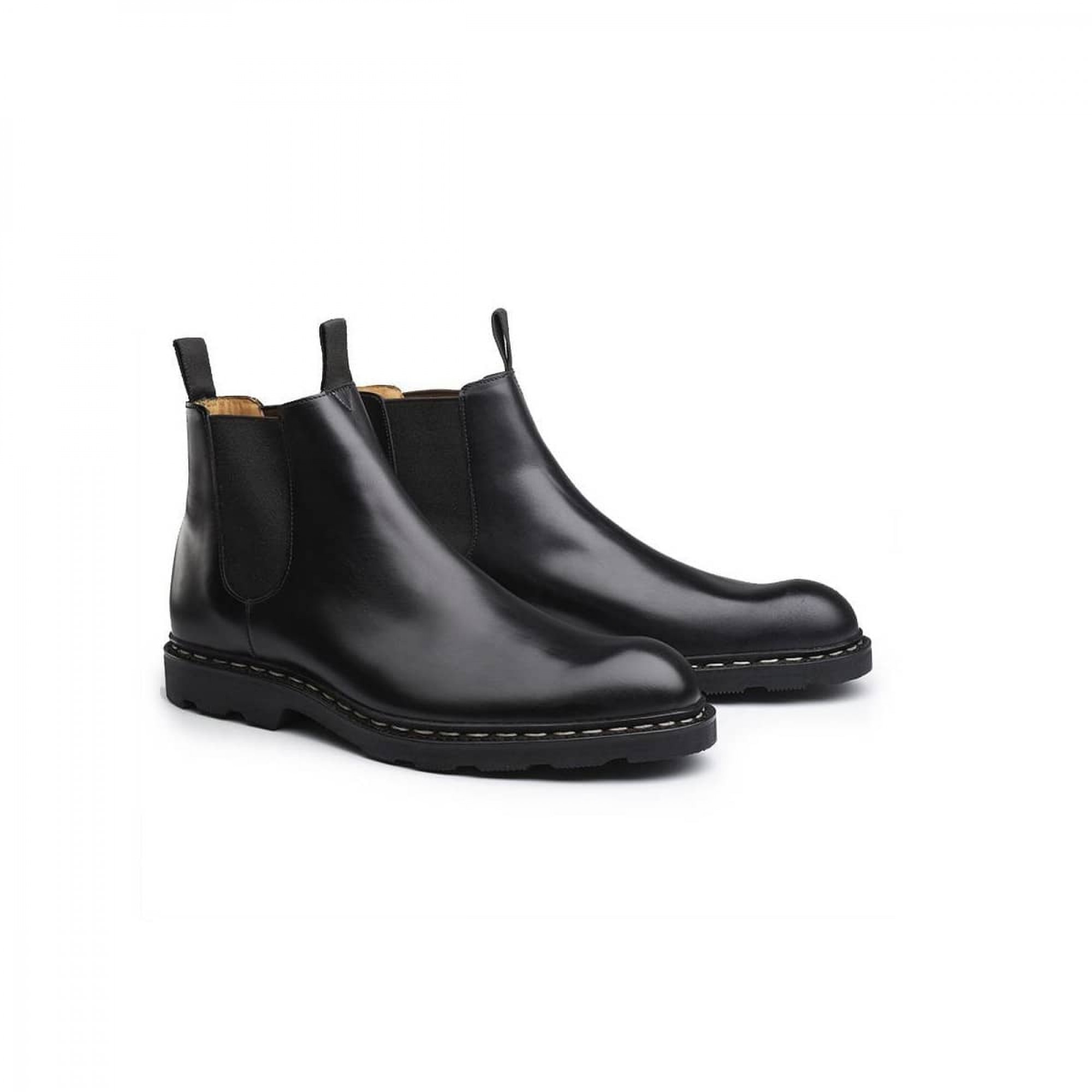 Tim - chelsea boots homme - cuir noir - cousu norvégien - Chaussure luxe