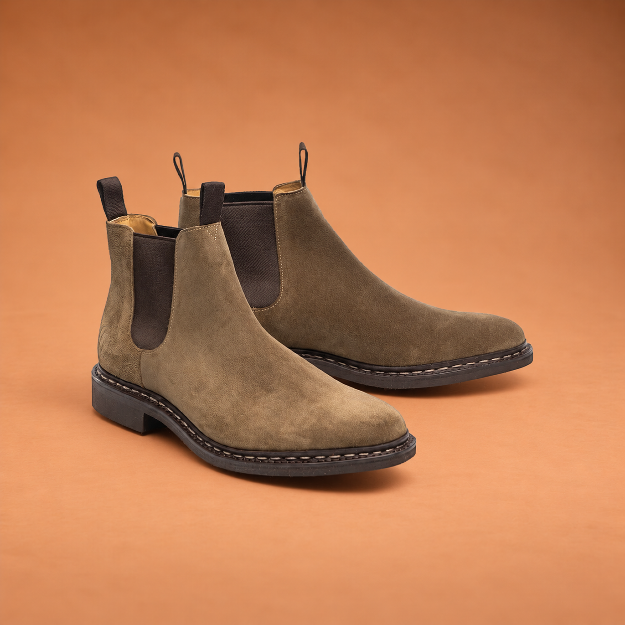 Hardrige - Semelle gomme HE - Tim Velours Taupe - vue 2