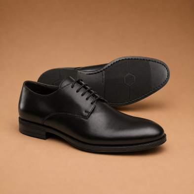 Derby homme en cuir noir – Atik - vue 2