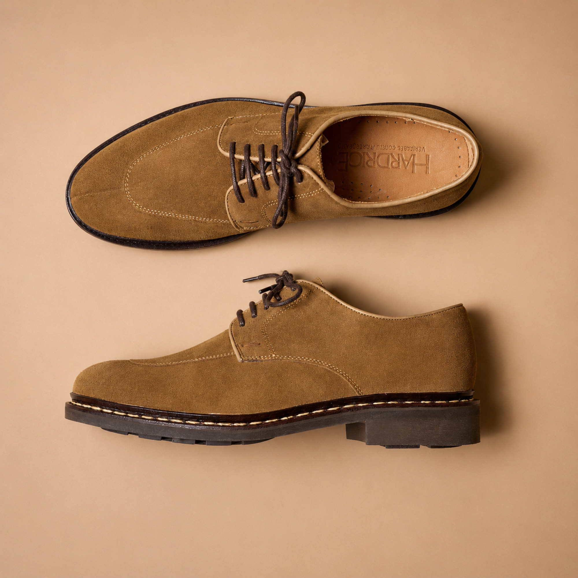 Hardrige - Derby homme en cuir taupe – Walla - Derby homme en cuir taupe – Cactus - vue 2