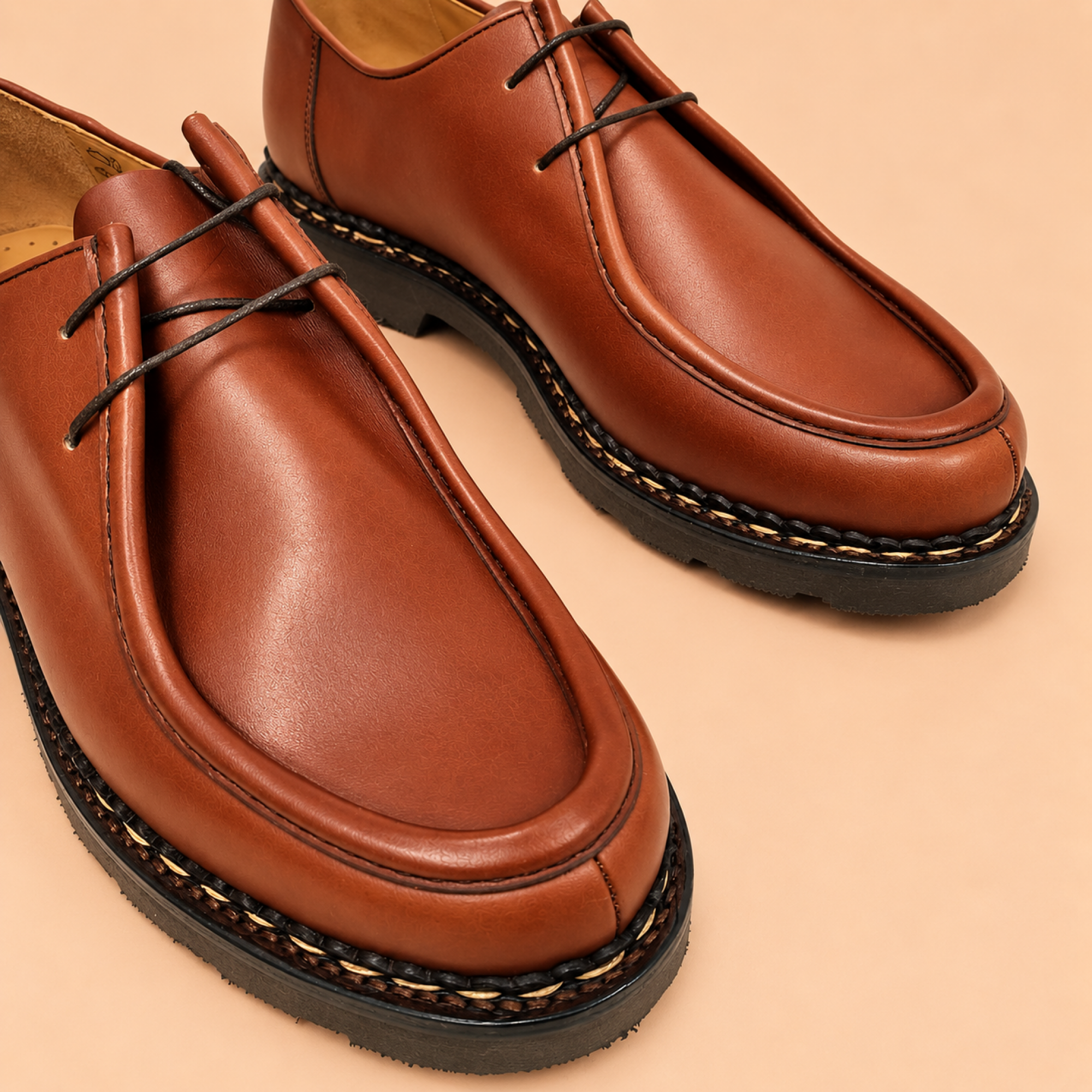 Hardrige, Derby homme en cuir marron – Camargue