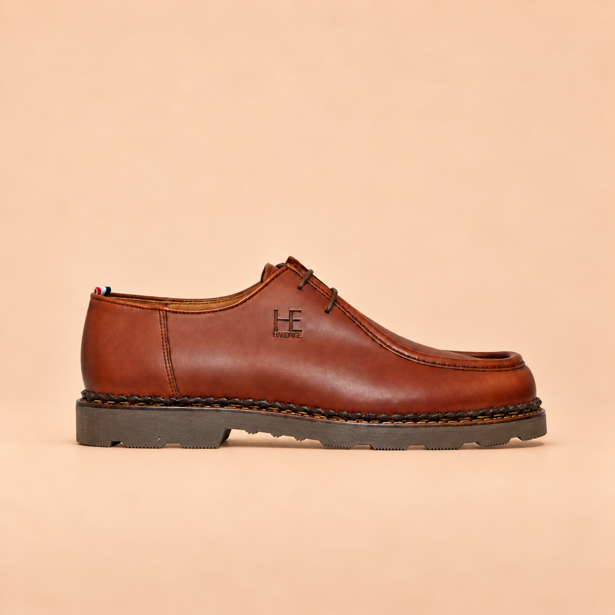 Hardrige - Derby homme en cuir marron – Cactus - Derby homme en cuir marron – Camargue