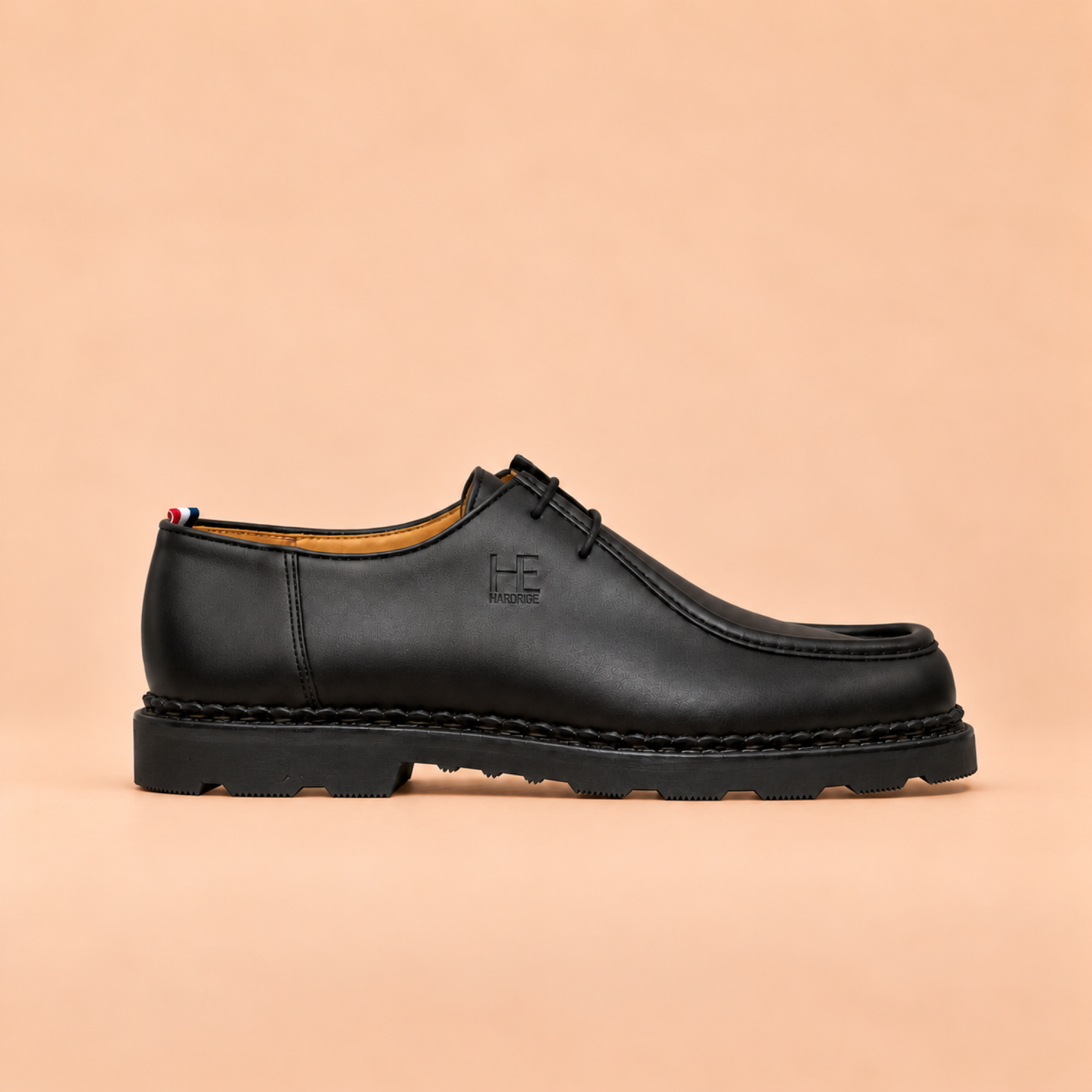 Hardrige - Derby homme en cuir noir – Cactus - Derby homme en cuir noir – Camargue