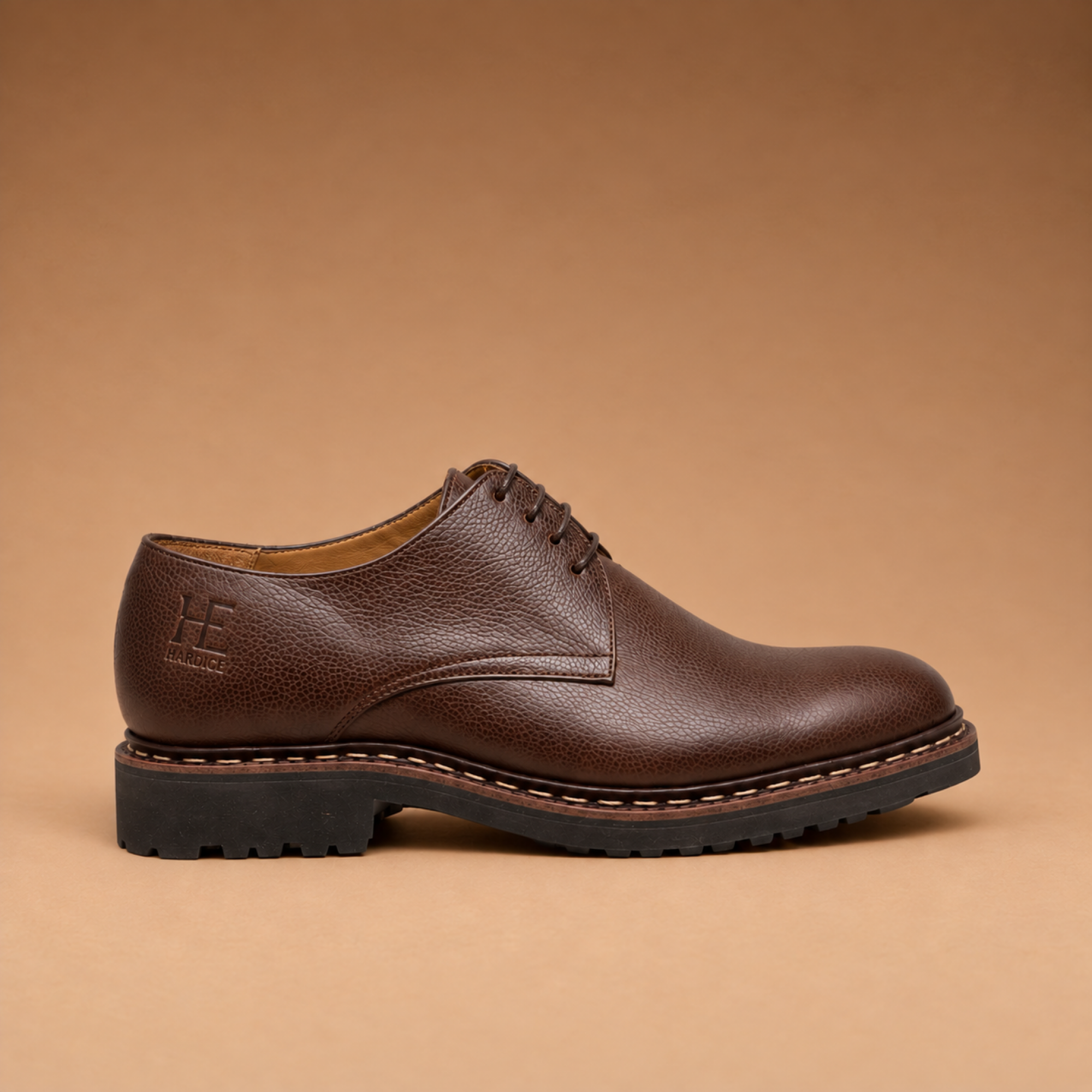 Hardrige - Homme - Derby homme en cuir marron – Tom