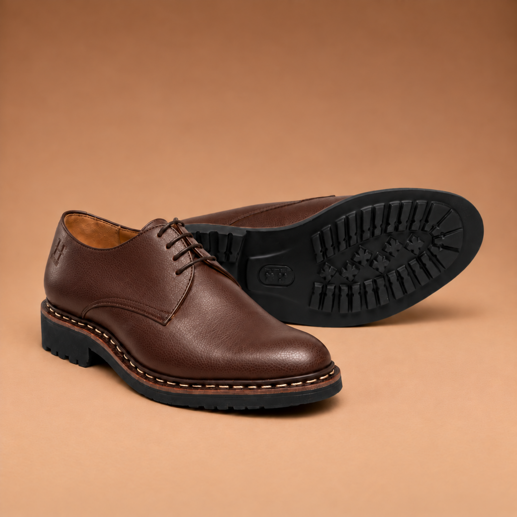 Hardrige - Homme - Derby homme en cuir marron – Tom - vue 2