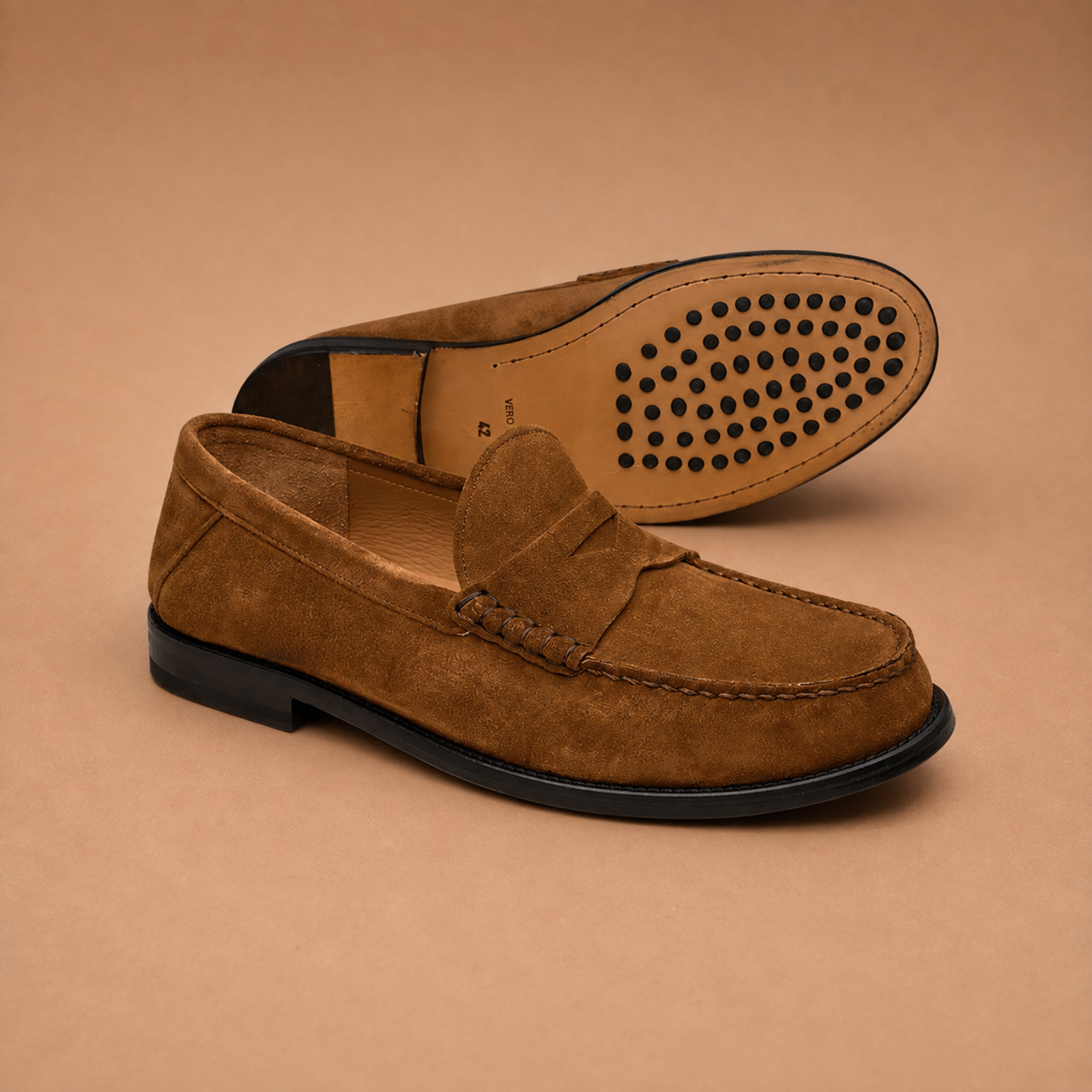 Hardrige - Ceinture Gauthier suede choco - Mae Suède Sigaro - vue 2