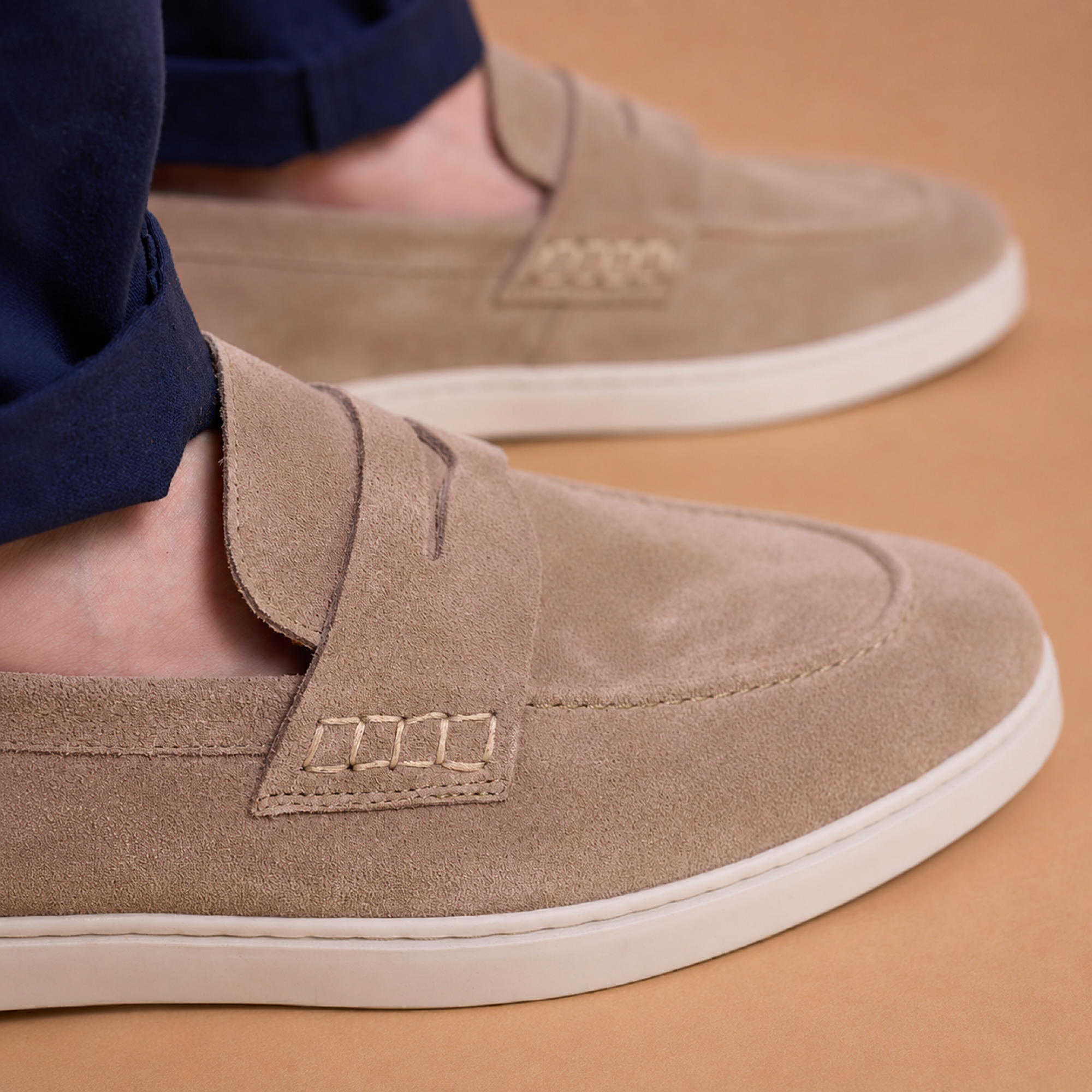 Hardrige - Derby homme en cuir beige – Paros - Naxos Taupe - vue 2