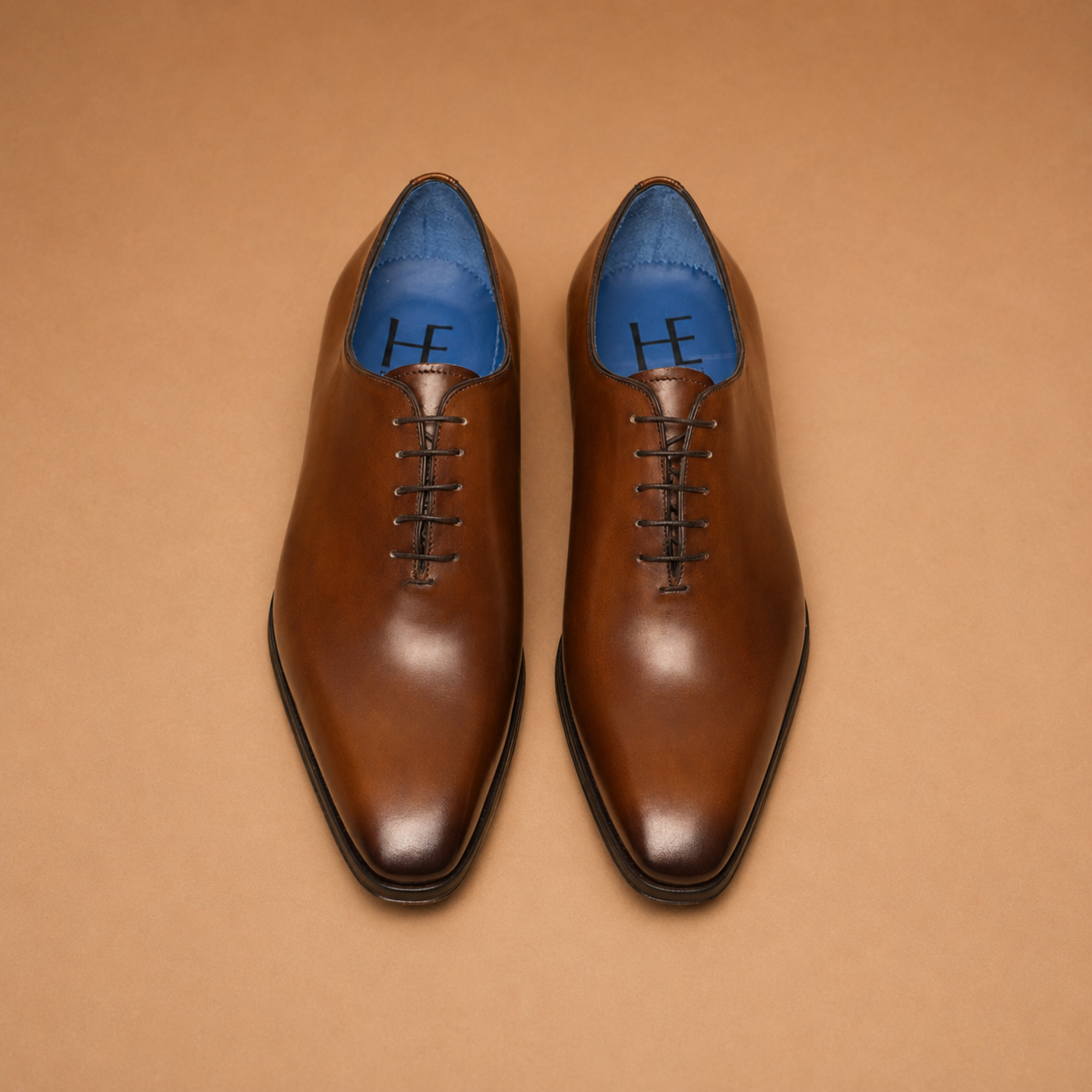 Hardrige, Richelieu homme en cuir Cuoio – Eden