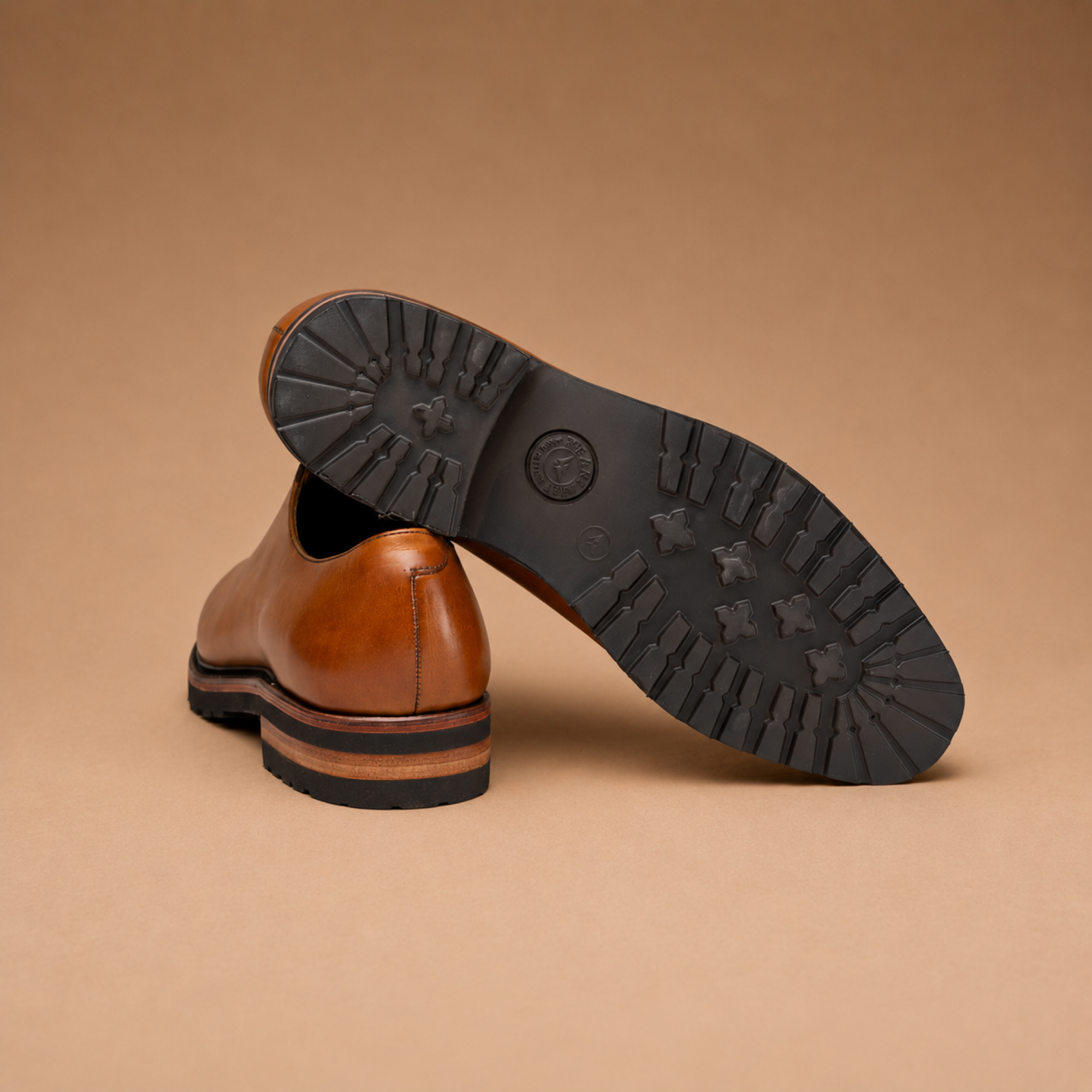 Hardrige, Richelieu homme en cuir gold – Woody