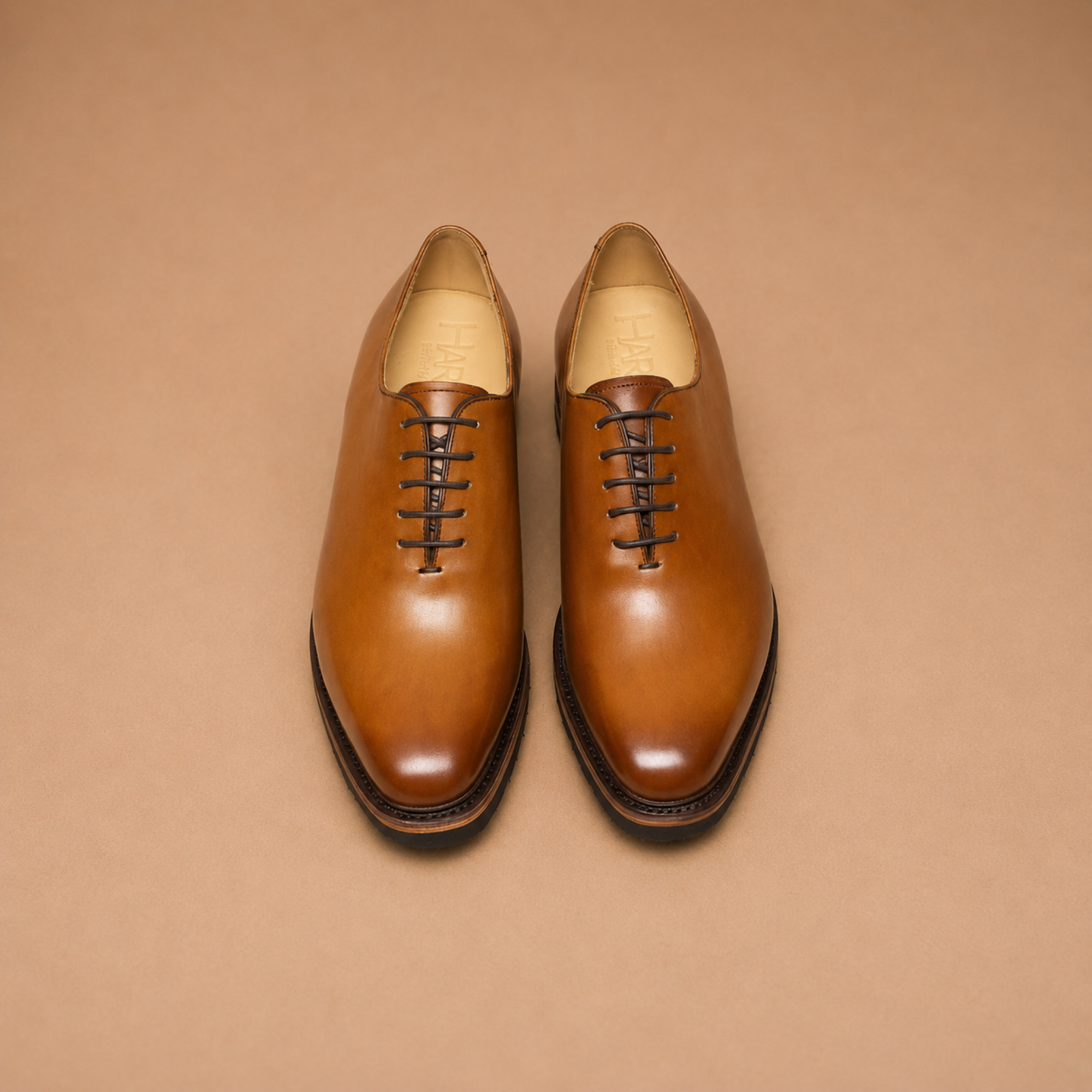 Hardrige, Richelieu homme en cuir gold – Woody