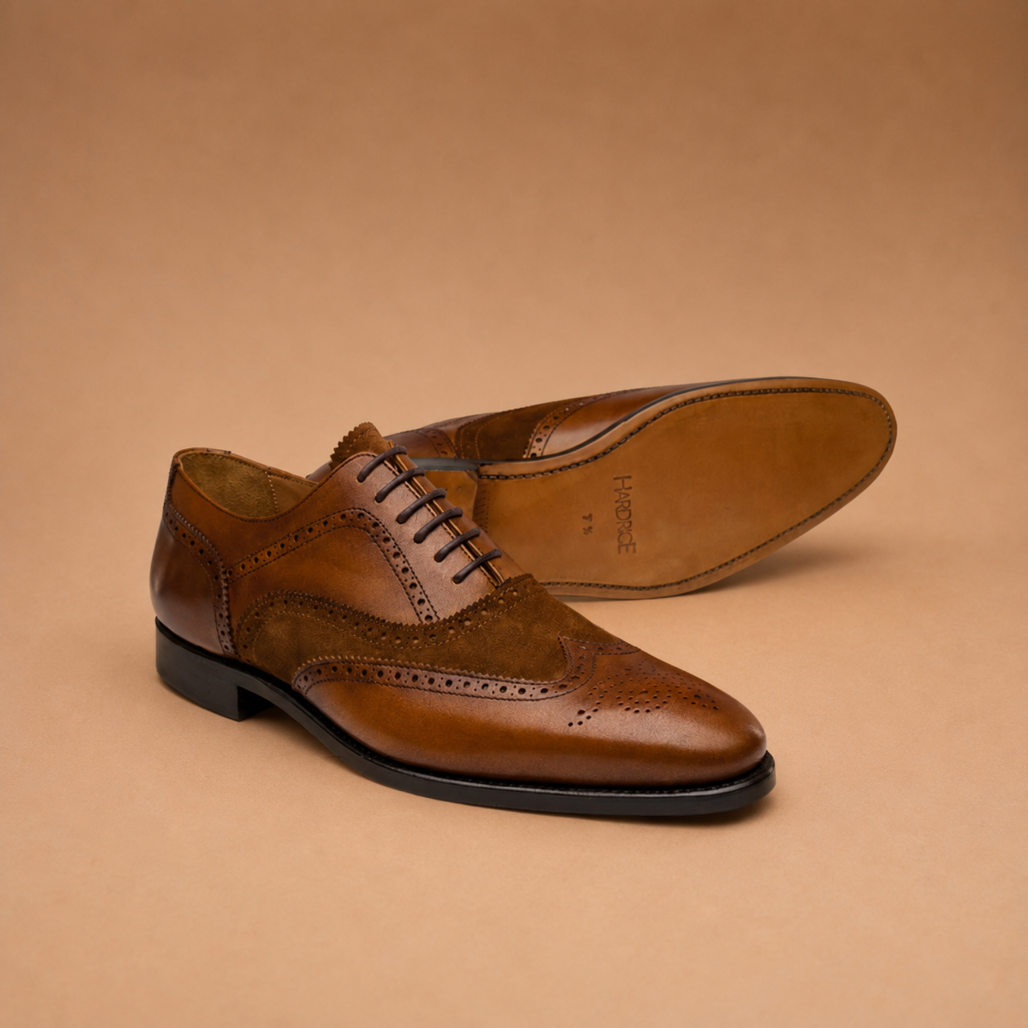 Hardrige, Richelieu homme en cuir gold – Lazar