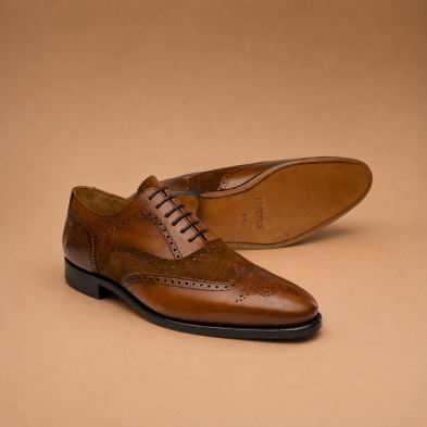 Richelieu homme en cuir gold – Lazar - vue 2