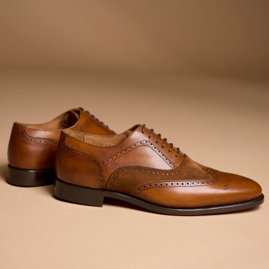Richelieu homme en cuir gold – Lazar - vue 2
